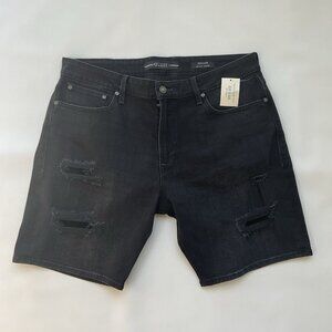 Guess Men's Eco Regular Wyatt Denim Shorts In Black Size 36